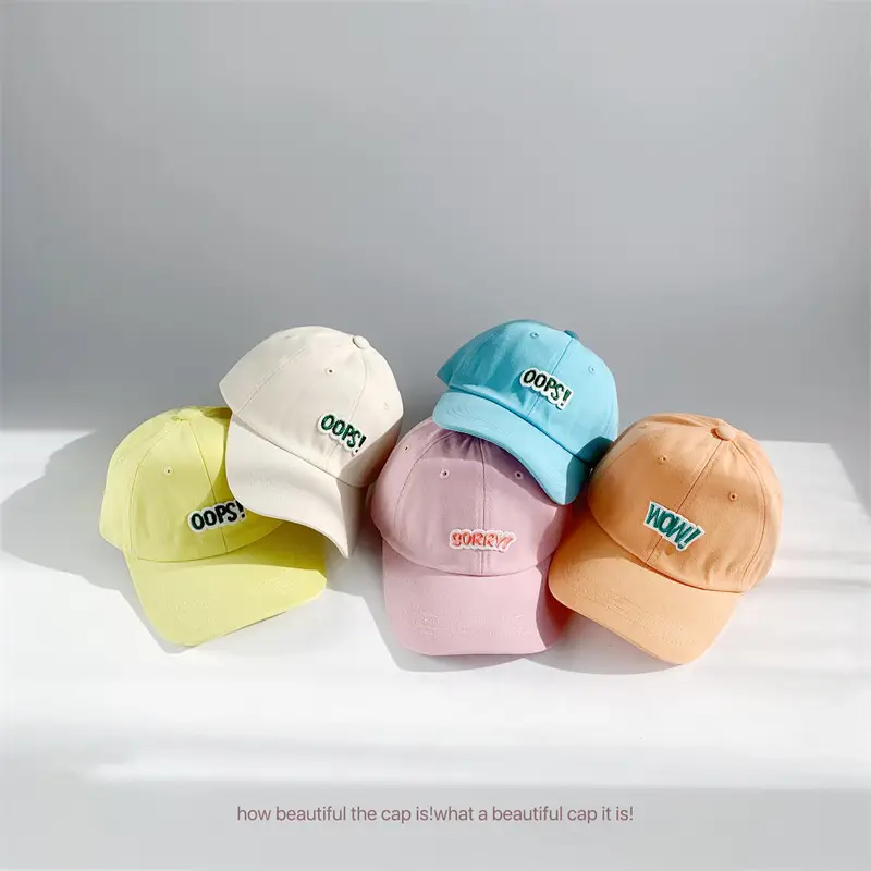 Kids Baseball Caps with Embroidered Letters 2025 Spring — feature 24