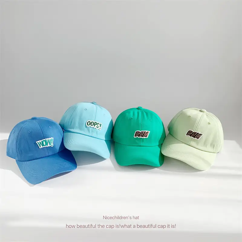 Kids Baseball Caps with Embroidered Letters 2025 Spring — feature 26