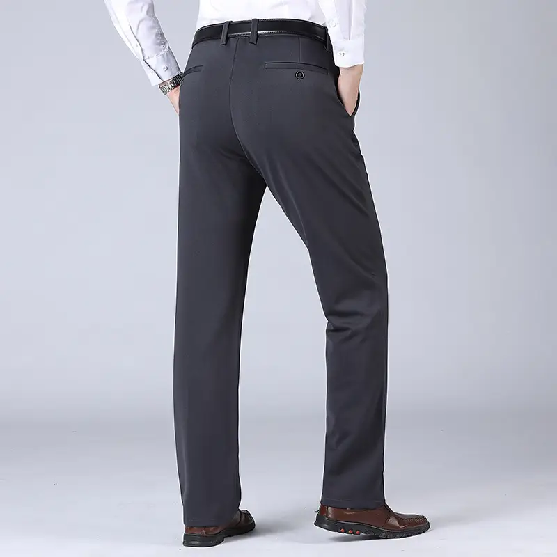 Daifa Men's Black Casual Pants Middle-aged Elderly Loose Fit - Image 6