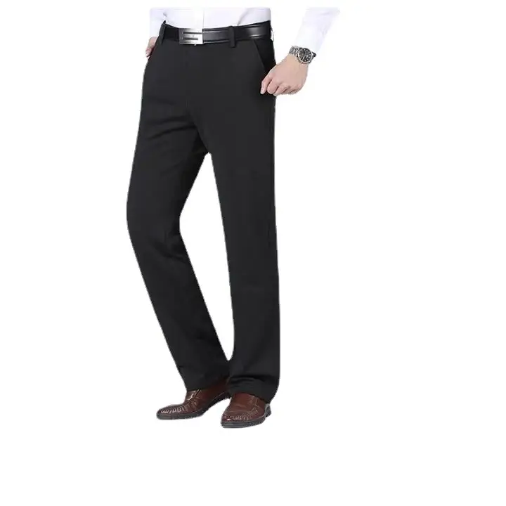 Daifa Men's Black Casual Pants Middle-aged Elderly Loose Fit - Image 8