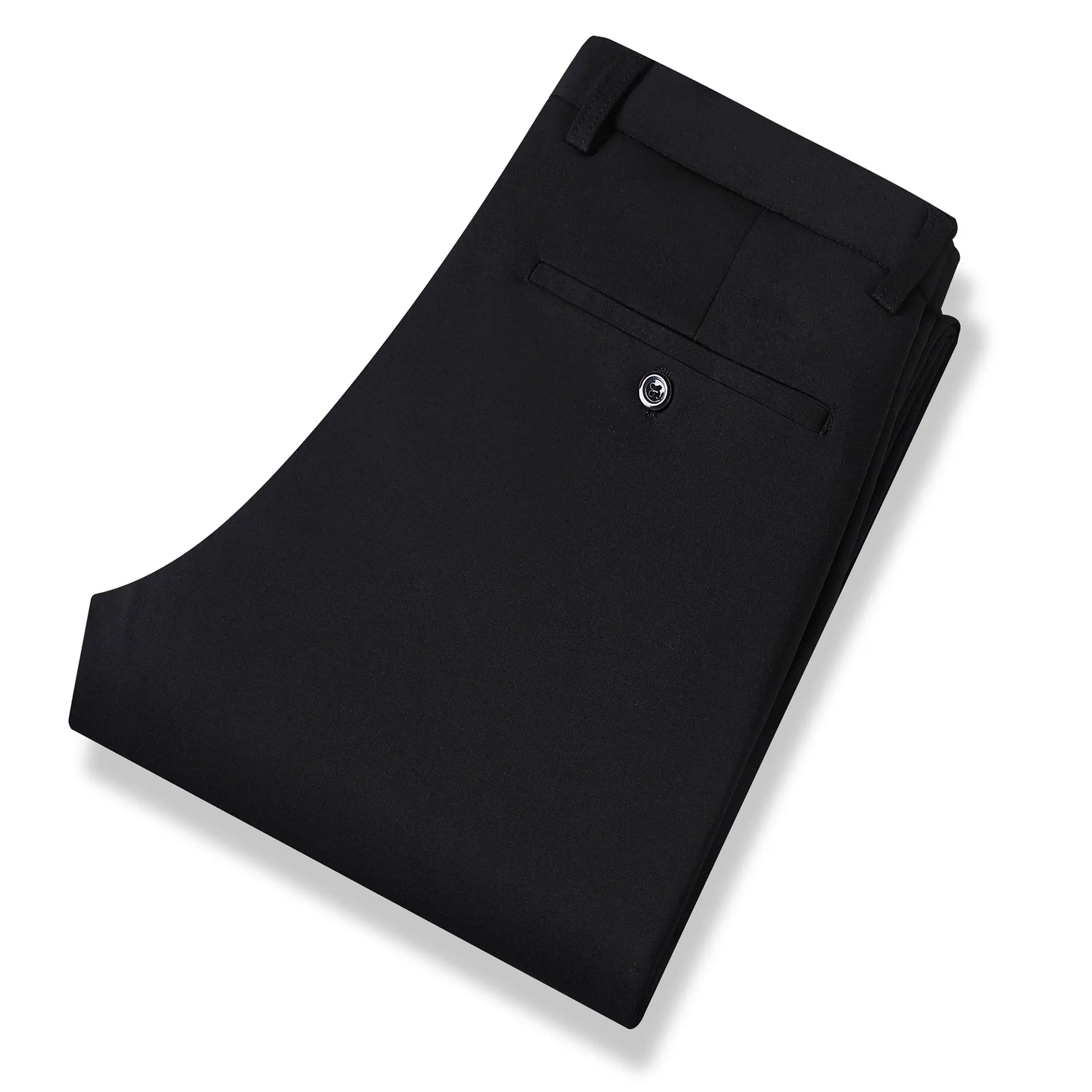 Daifa Men's Black Casual Pants Middle-aged Elderly Loose Fit - Image 3
