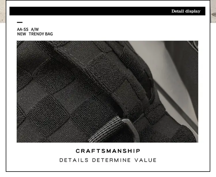 Men Women Large Capacity Checkered Waist Bag — feature 4