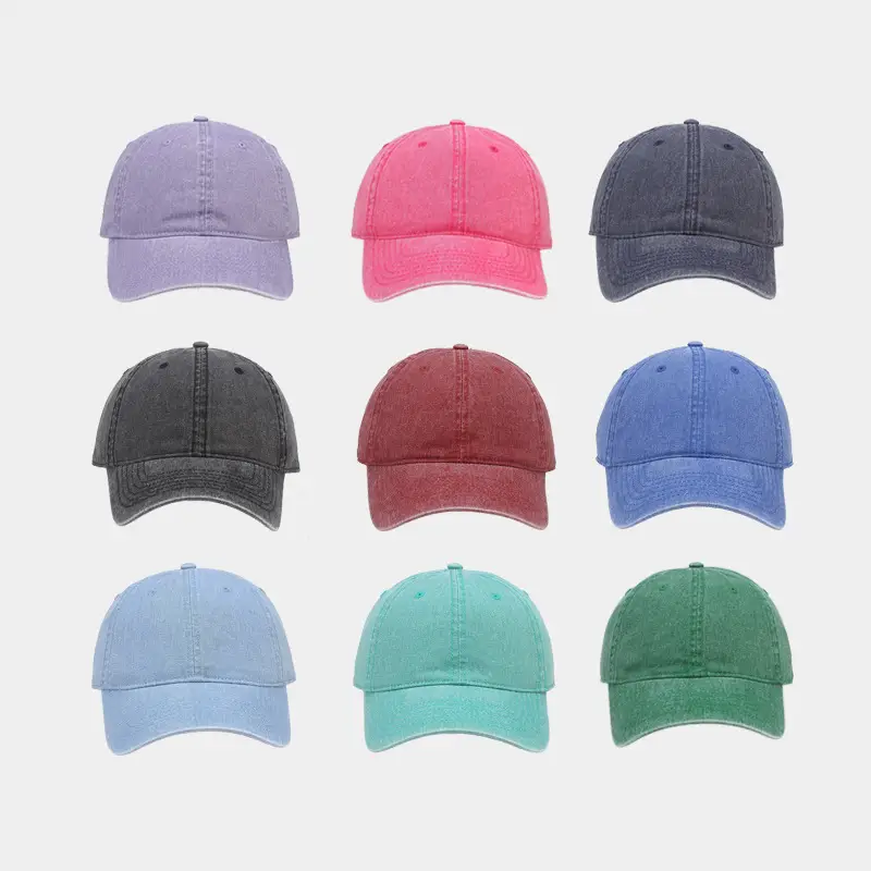 Men's Teal Washed Baseball Cap Multi Color Lightweight Sun Hat - Image 11