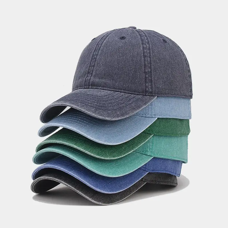 Men's Teal Washed Baseball Cap Multi Color Lightweight Sun Hat — feature 3