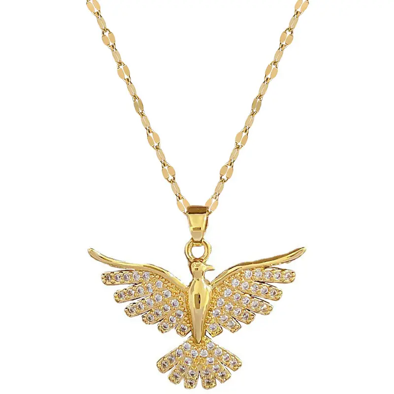 Phoenix Wing Necklace Gold Silver Wedding Chain - Image 7