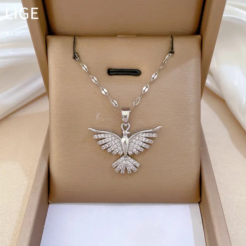 Phoenix Wing Necklace Gold Silver Wedding Chain — feature 10