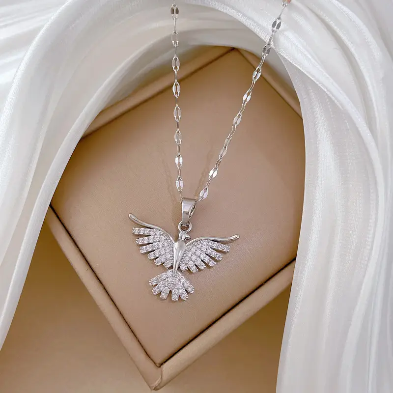 Phoenix Wing Necklace Gold Silver Wedding Chain — feature 11