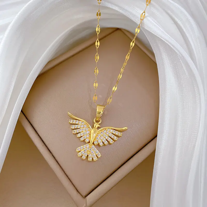Phoenix Wing Necklace Gold Silver Wedding Chain — feature 12