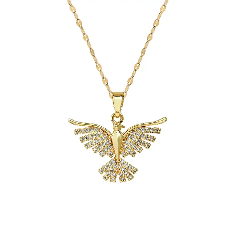 Phoenix Wing Necklace Gold Silver Wedding Chain — feature 16