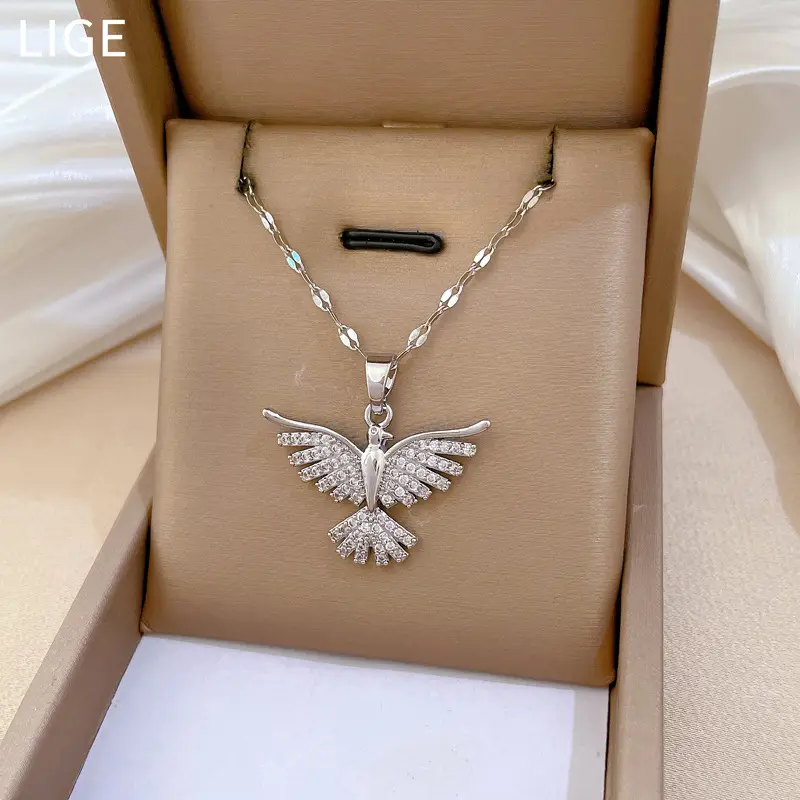 Phoenix Wing Necklace Gold Silver Wedding Chain — feature 9