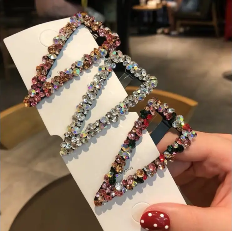 Korean Brand Rhinestone Hair Clips Set - Image 19