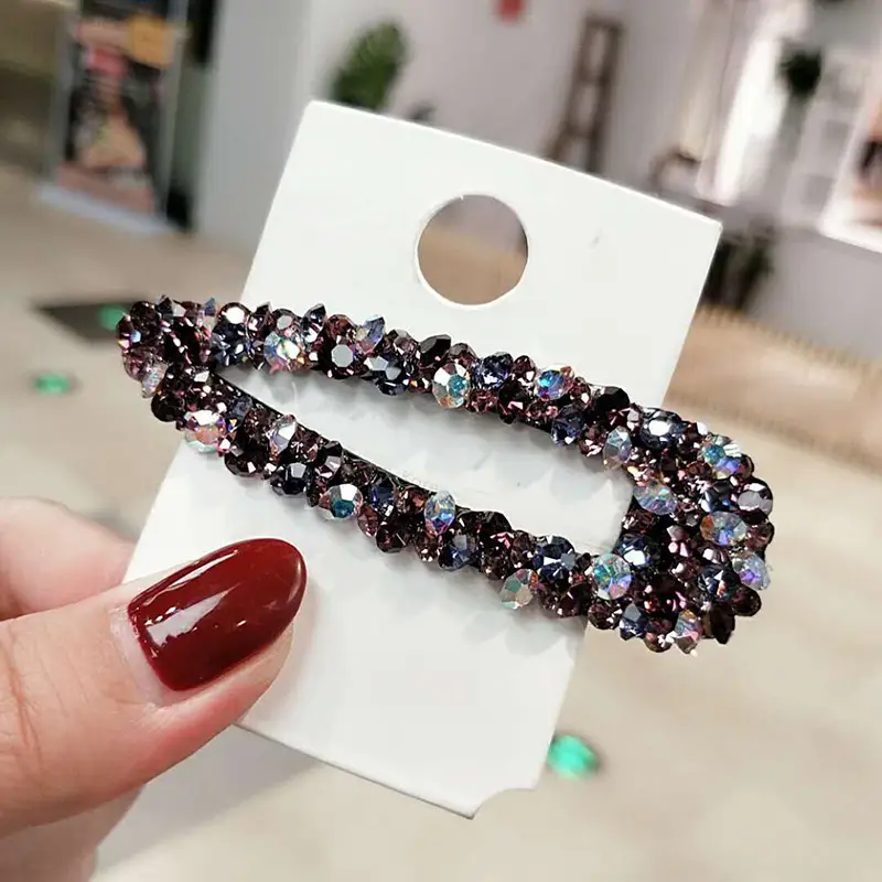Korean Brand Rhinestone Hair Clips Set - Image 3