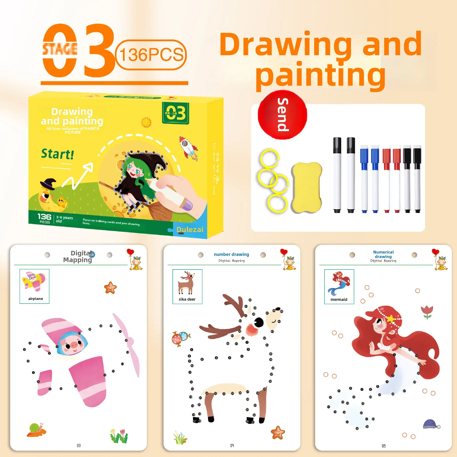 Children's Pen Control Training Zero Basic Introduction Erasable Practice 3-5Y - Image 3