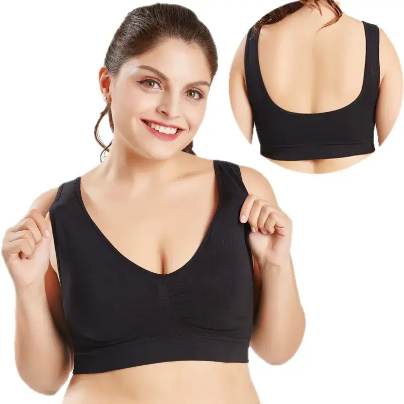 Double Layer Seamless Large Size Sports Bra Without Rims - Image 17