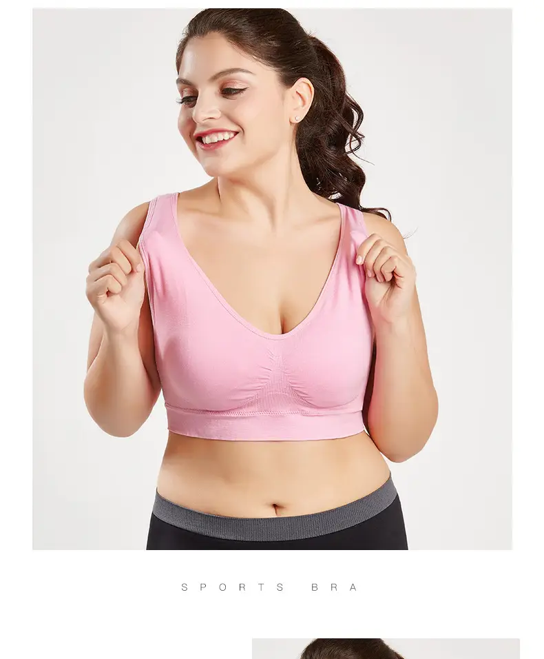 Double Layer Seamless Large Size Sports Bra Without Rims — feature 16
