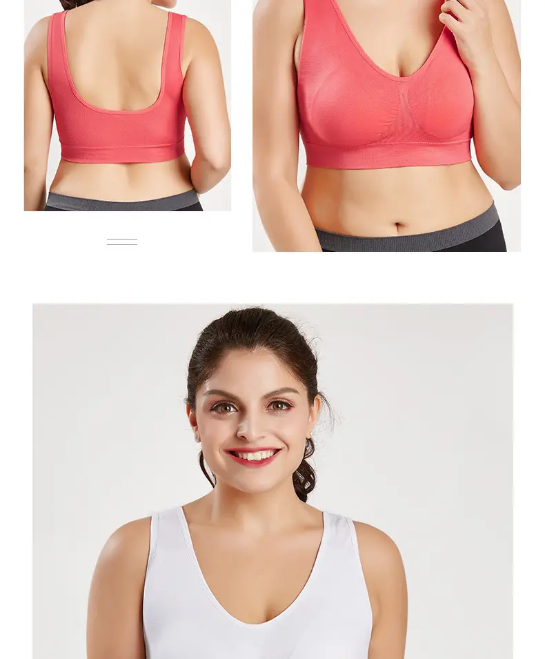 Double Layer Seamless Large Size Sports Bra Without Rims — feature 19