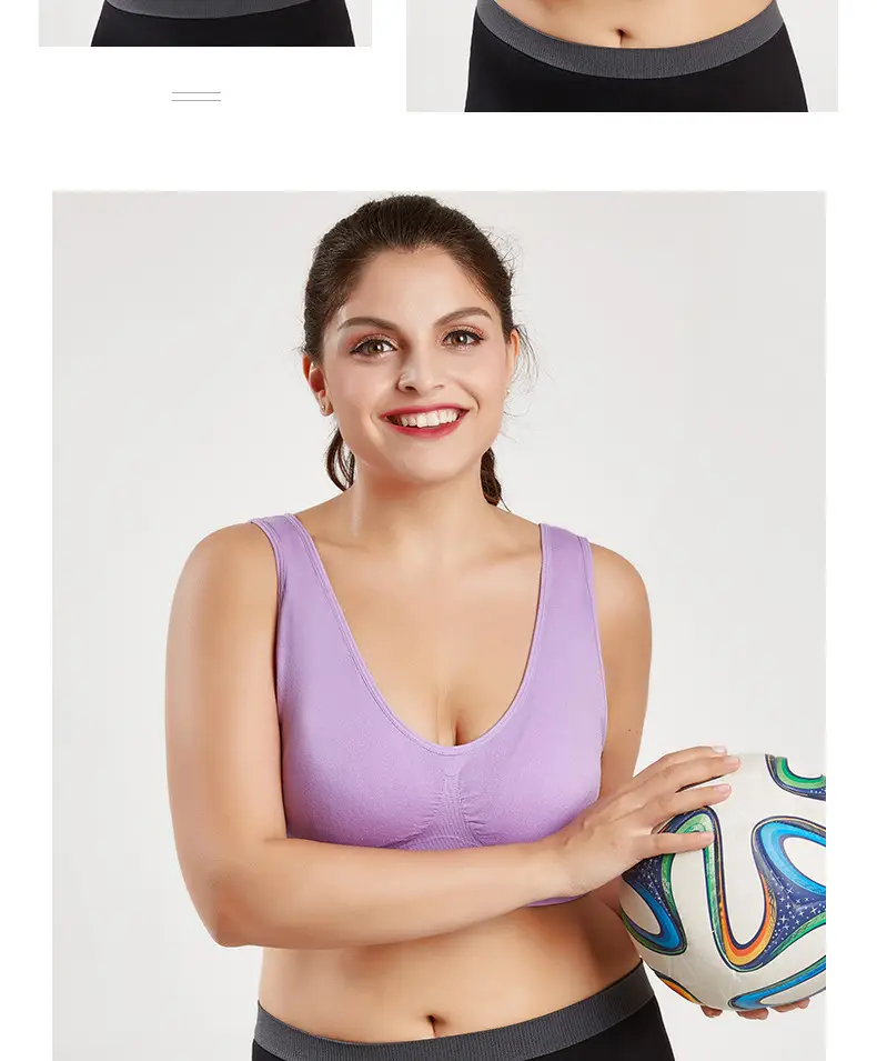 Double Layer Seamless Large Size Sports Bra Without Rims — feature 21