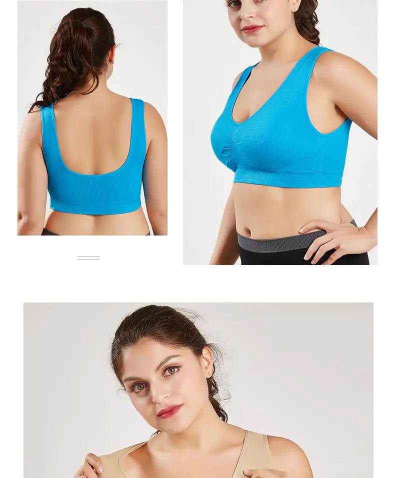 Double Layer Seamless Large Size Sports Bra Without Rims — feature 24