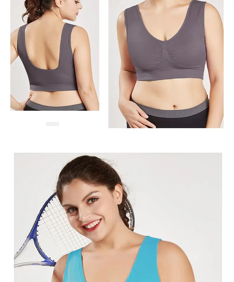 Double Layer Seamless Large Size Sports Bra Without Rims — feature 31