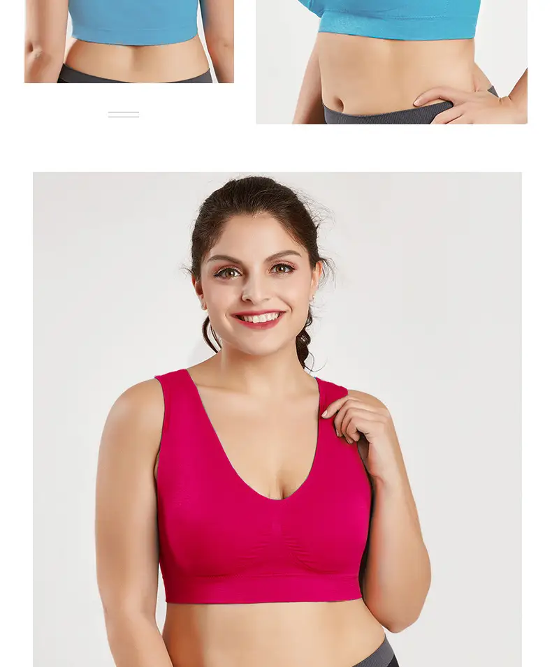 Double Layer Seamless Large Size Sports Bra Without Rims — feature 33