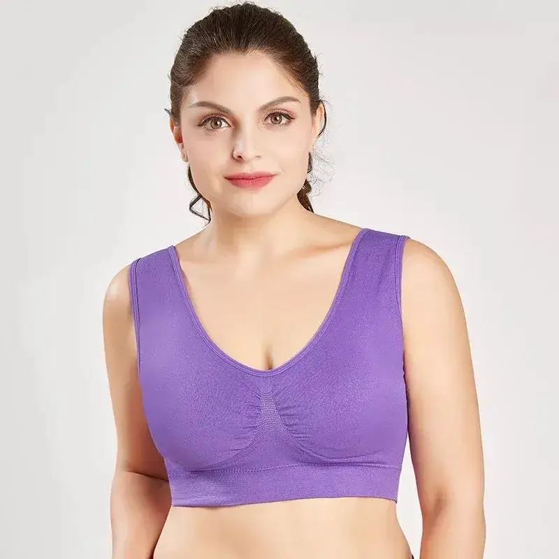 Double Layer Seamless Large Size Sports Bra Without Rims - Image 3
