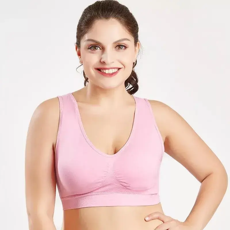 Double Layer Seamless Large Size Sports Bra Without Rims - Image 8
