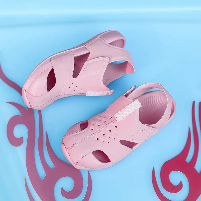 Pink Mesh Cross-Stand Sole Sandals for Kids - Image 24