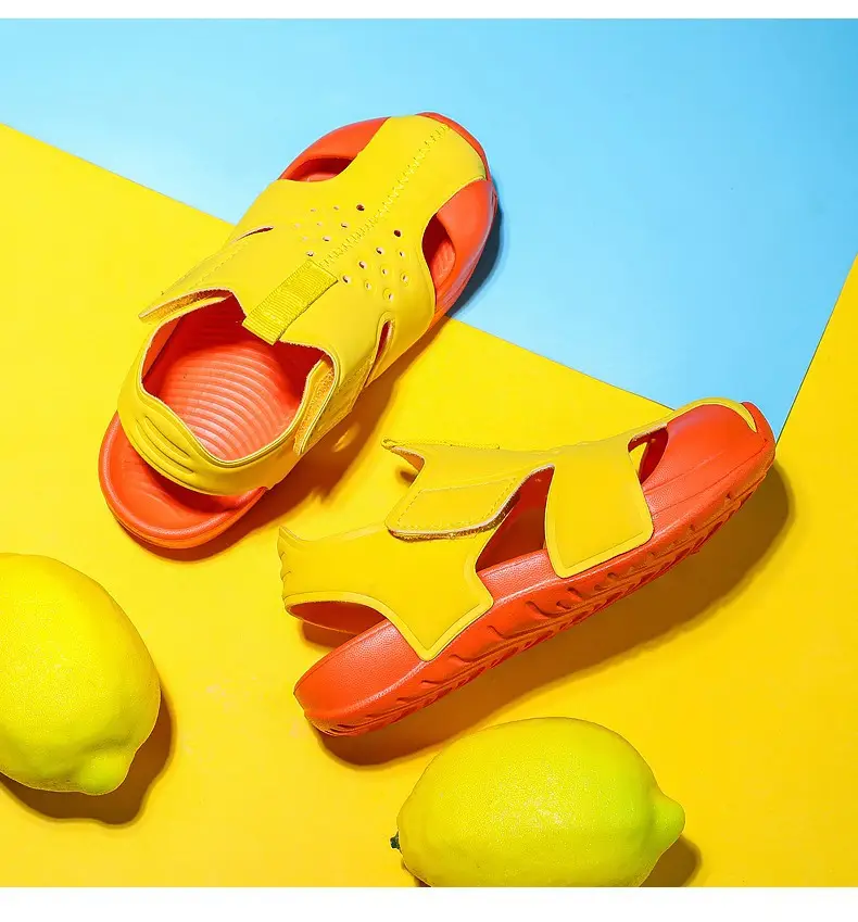 Pink Mesh Cross-Stand Sole Sandals for Kids — feature 21