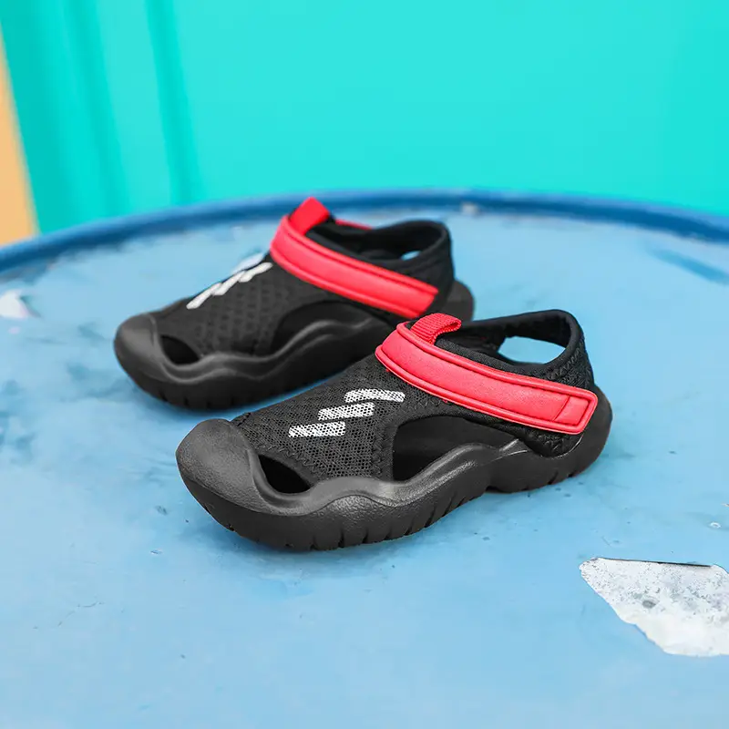 Pink Mesh Cross-Stand Sole Sandals for Kids - Image 14