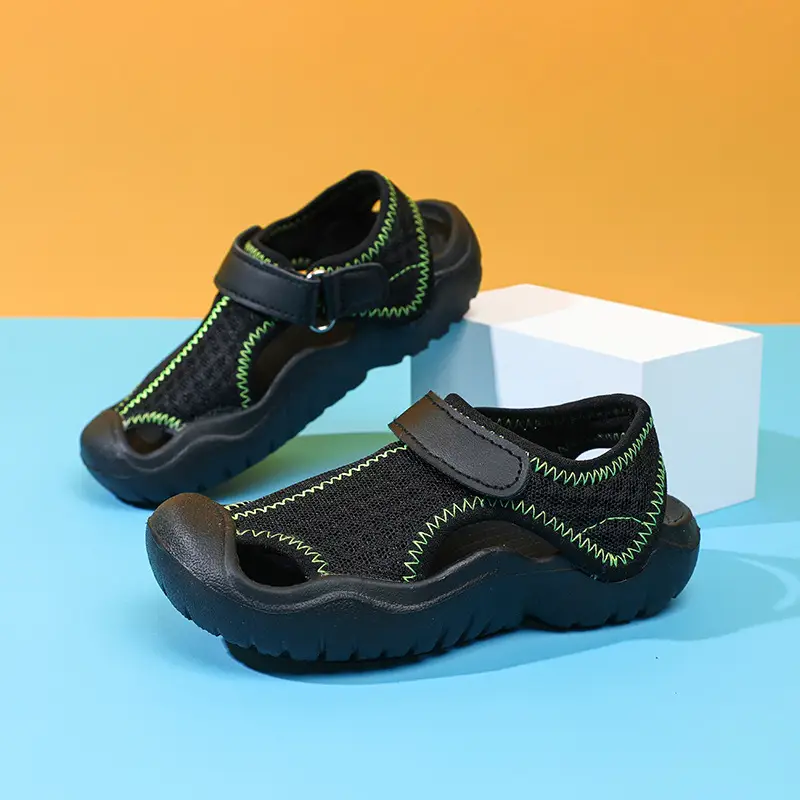 Pink Mesh Cross-Stand Sole Sandals for Kids - Image 17