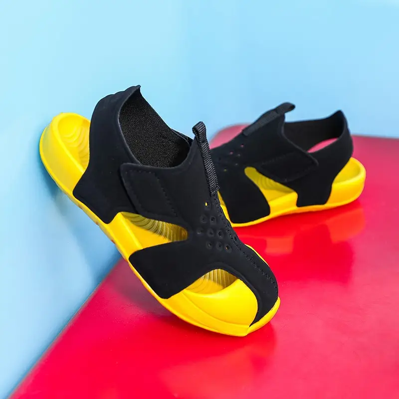 Pink Mesh Cross-Stand Sole Sandals for Kids - Image 6