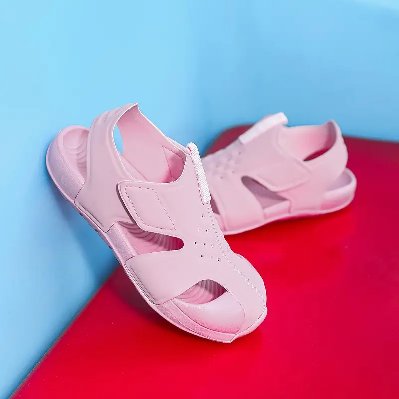 Pink Mesh Cross-Stand Sole Sandals for Kids - Image 7