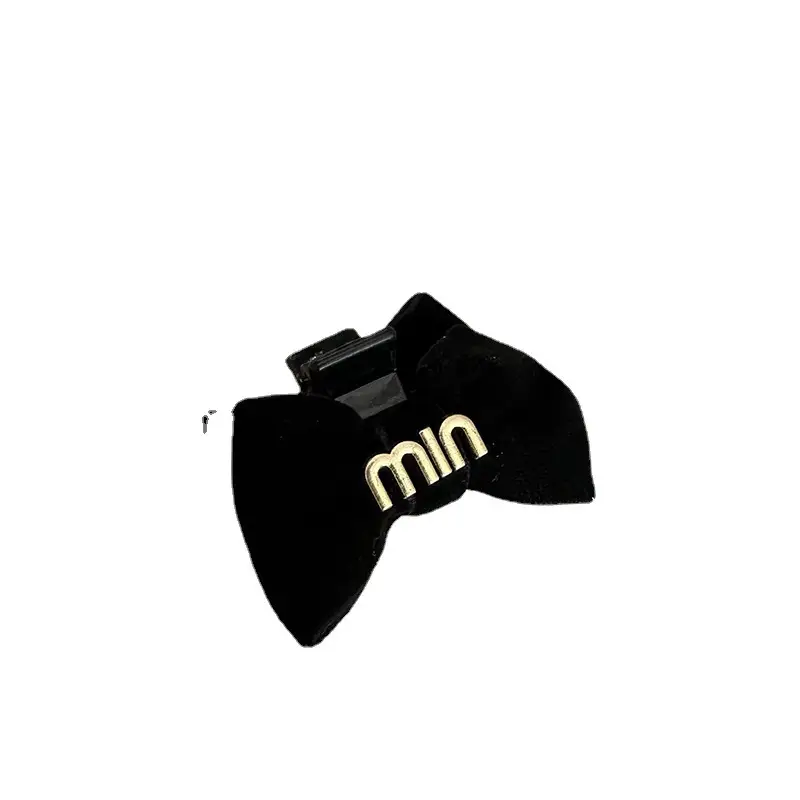 Velvet Bow Hair Clips Min Sweet Princess Pair for Women