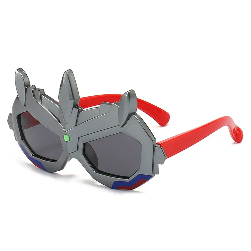 New Kids Cartoon Sunglasses Red Silicone Polarized