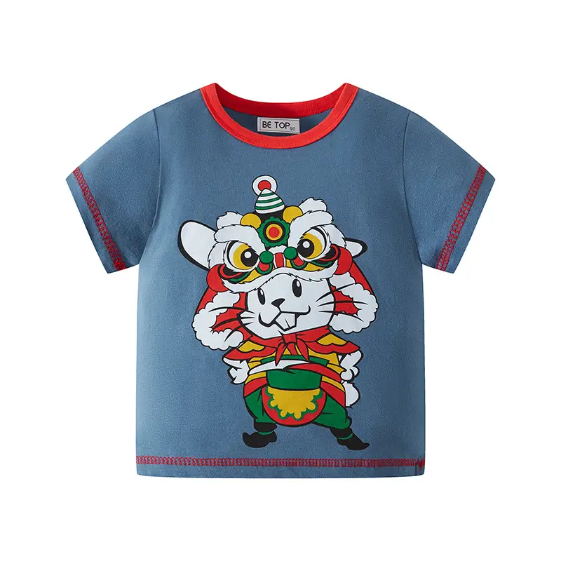 T-REX Racing Boys T-Shirt White Blue Cotton - Image 6