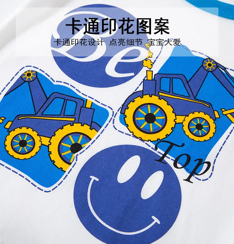 T-REX Racing Boys T-Shirt White Blue Cotton — feature 20