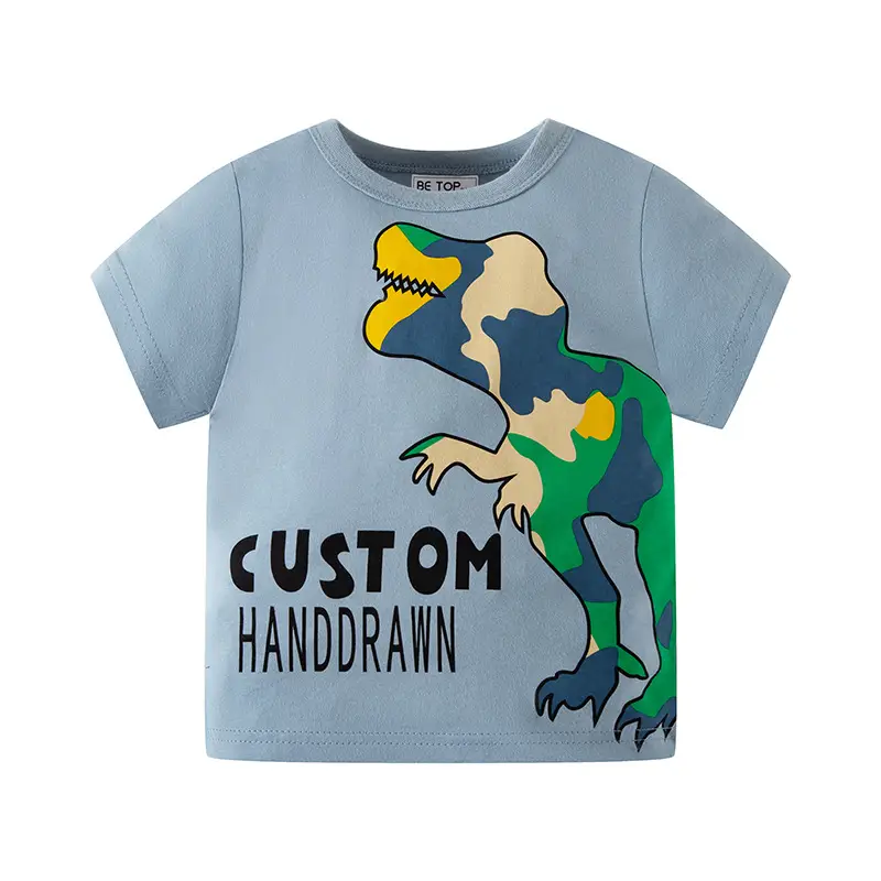 T-REX Racing Boys T-Shirt White Blue Cotton - Image 11