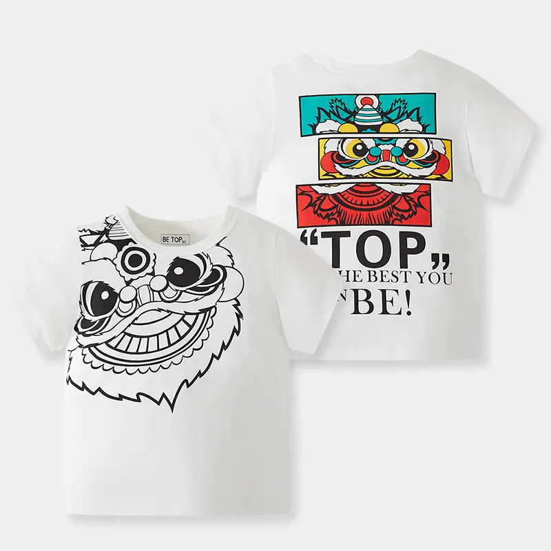 T-REX Racing Boys T-Shirt White Blue Cotton - Image 7
