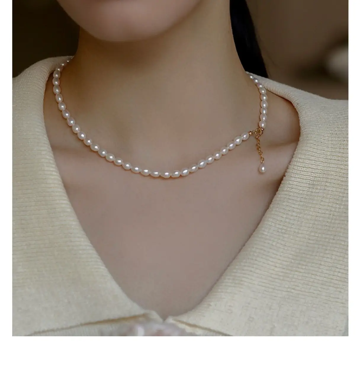 Vintage Pearl Necklace for Women Light Luxury Design — feature 10