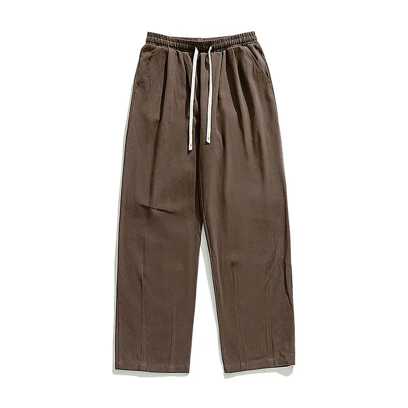 Men Loose Cotton Drape Pants Pink 2025 - Image 3
