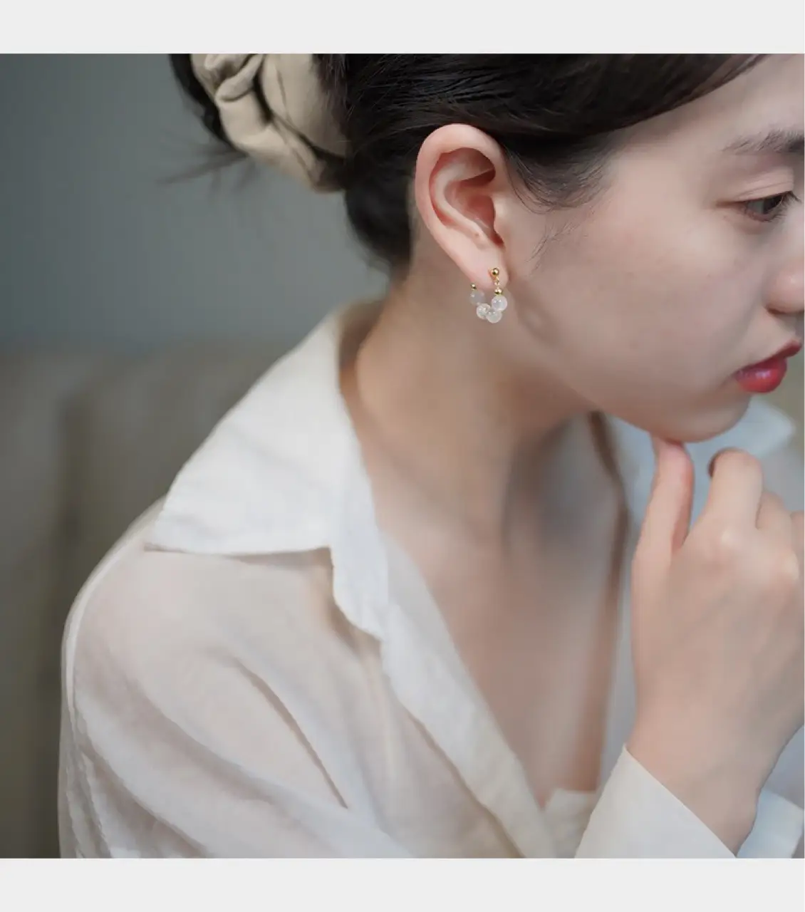 925 Silver Moonstone Ear Clip Gold Temperament — feature 20