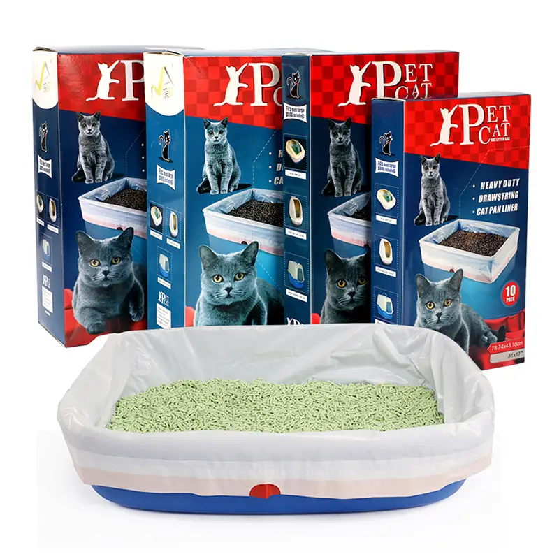 Automatic closing cat litter bag disposable thickened portable cat litter box pet toilet garbage bag wholesale