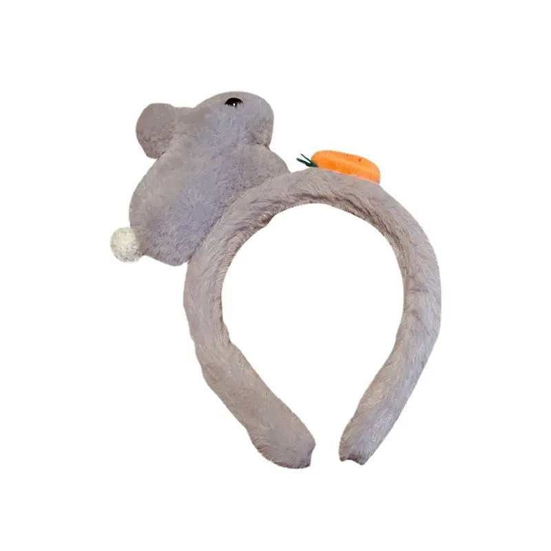 Cute Plush Rabbit Hairband for Women Winter Face Wash - Image 8