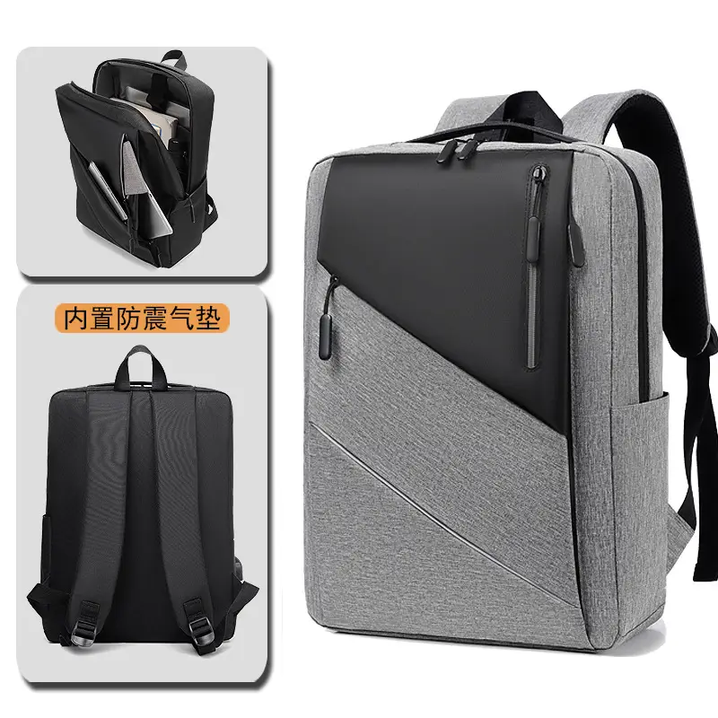 Men's Waterproof Business Backpack Blue Black - Image 2
