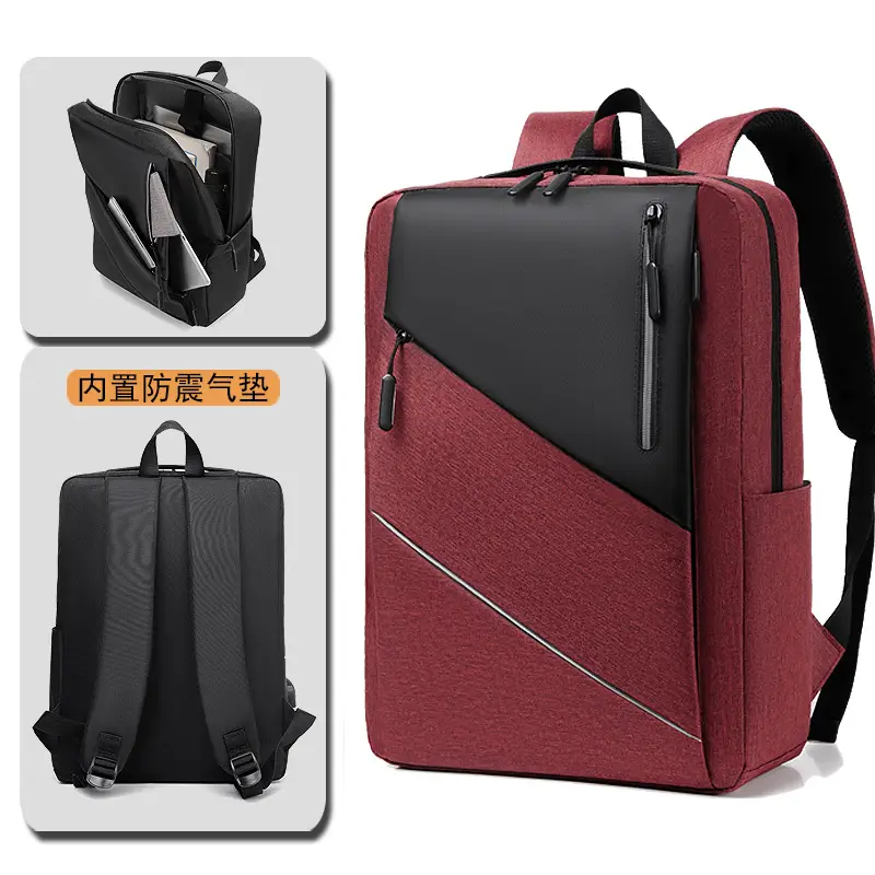 Men's Waterproof Business Backpack Blue Black - Image 4