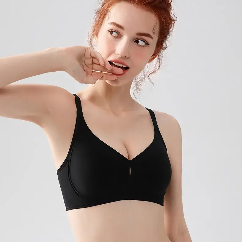 3D Smile Soft Support Flocking Jelly Women's Bra