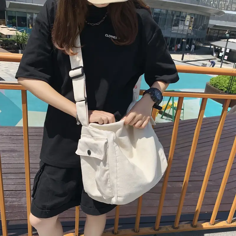 2023 Summer Green Sail Cloth Shoulder Bag - Image 8