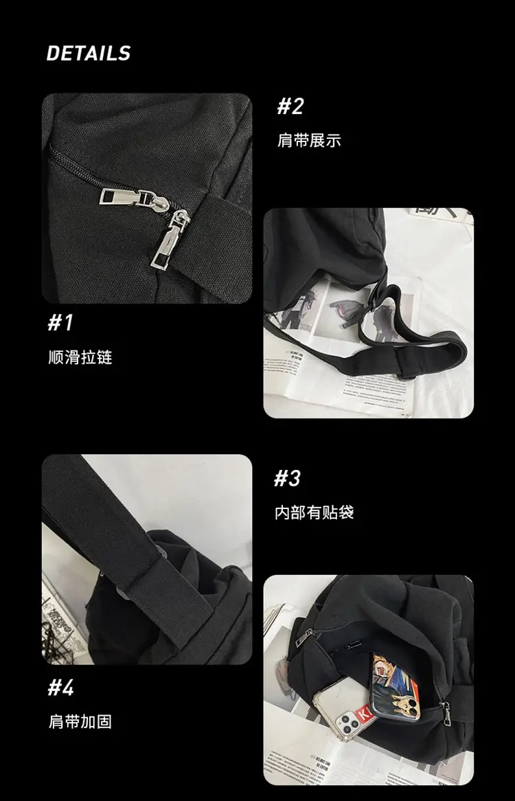 2023 Summer Green Sail Cloth Shoulder Bag â feature 24