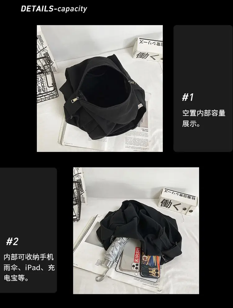 2023 Summer Green Sail Cloth Shoulder Bag â feature 25