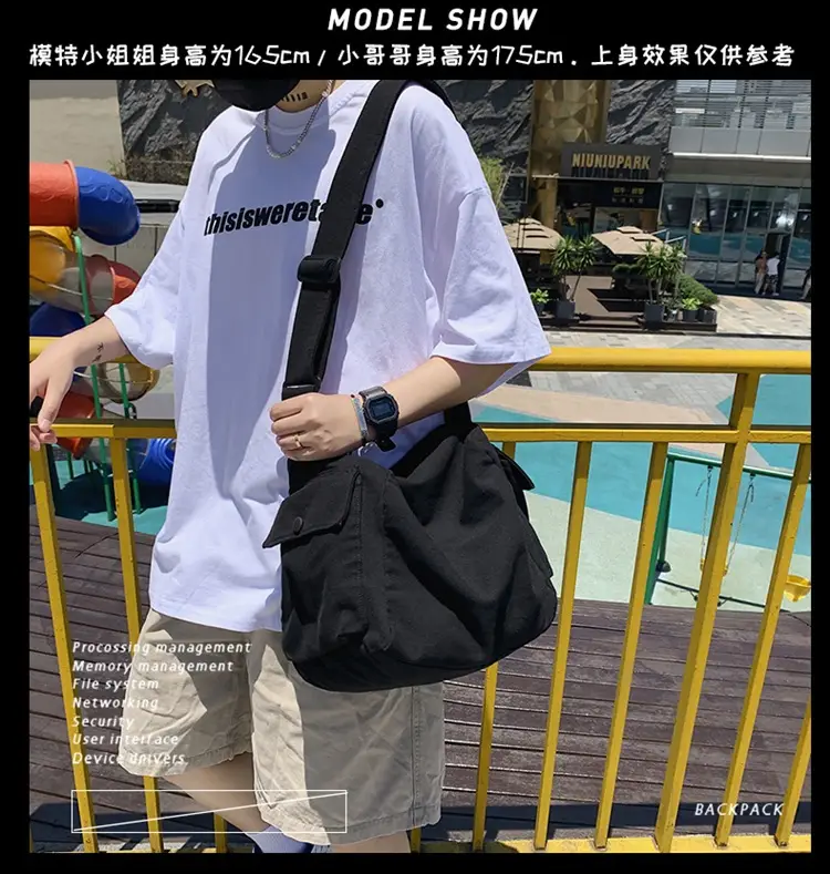 2023 Summer Green Sail Cloth Shoulder Bag â feature 5